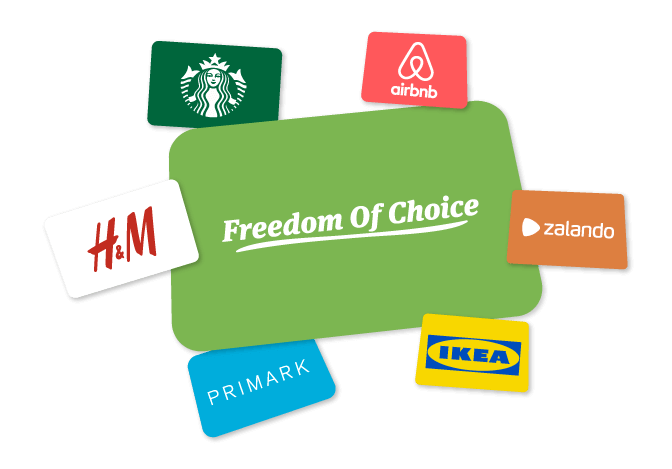 Freedom of choice gift card