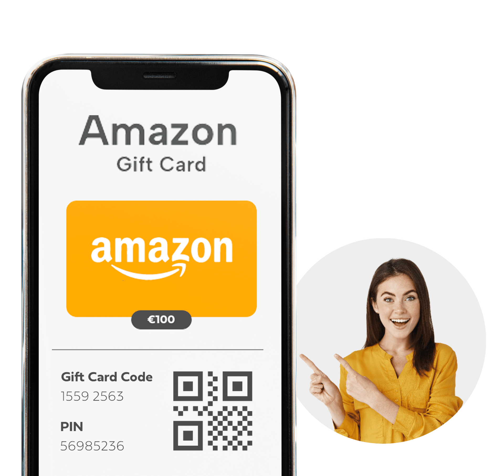 amazon gift card on a phone