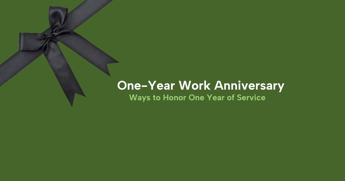 One-year work anniversary